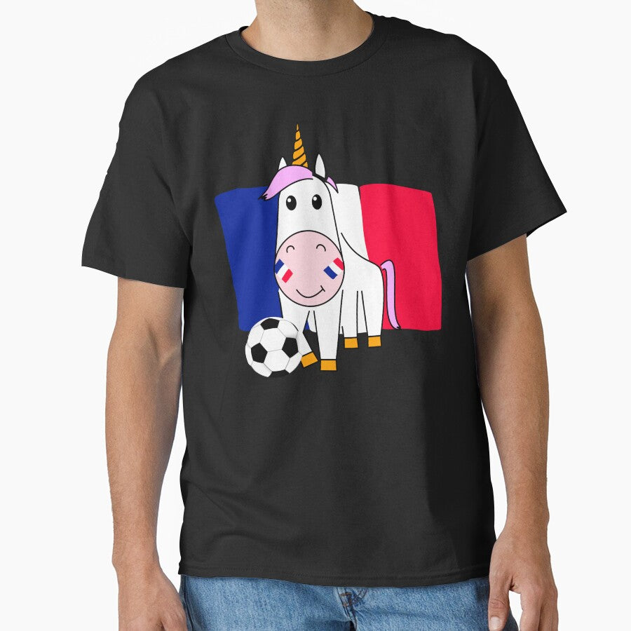 Unicorn Violetta plays football for France by peter2art Unisex T-shirt, Sweatshirt, Hoodie, Long Sleeve Tee - T-Shirt, Sweatshirt, Hoodie