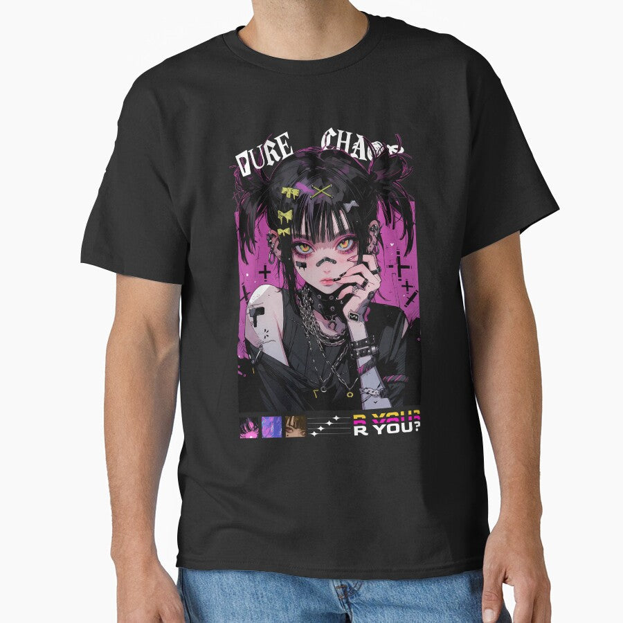 Pure Chaos Vol 2 Anime Girl by CursedInk Unisex T-shirt, Sweatshirt, Hoodie, Long Sleeve Tee - T-Shirt, Sweatshirt, Hoodie