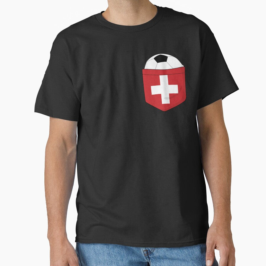 Football Switzerland in the breast pocket by peter2art Unisex T-shirt, Sweatshirt, Hoodie, Long Sleeve Tee - T-Shirt, Sweatshirt, Hoodie