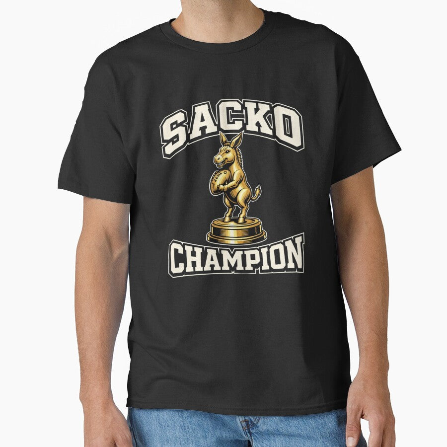 Sacko Champion Fantasy Football Shirt Funny Last Place Trophy League Loser Donkey Trophy Tee by Grayson809 - T-Shirt, Sweatshirt, Hoodie