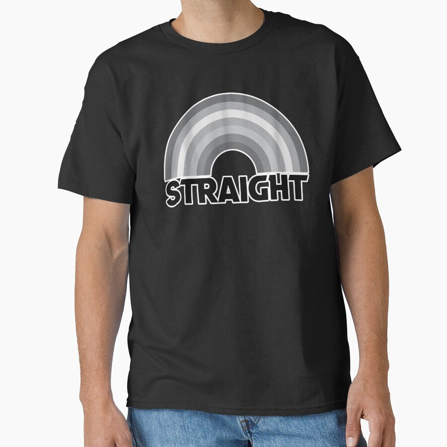 Mono Straight Rainbow by FutureIsRetro Unisex T-shirt, Sweatshirt, Hoodie, Long Sleeve Tee - T-Shirt, Sweatshirt, Hoodie
