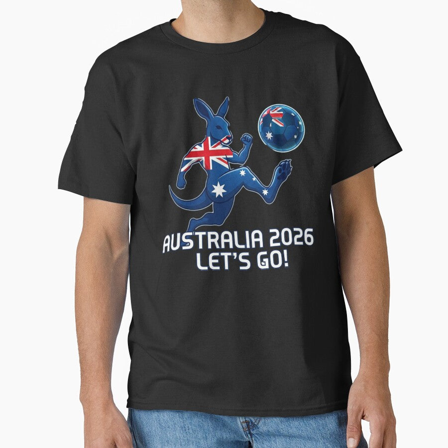 Australia 2026 Soccer Kangaroo Shirt | Aussie Football Fan Design | Lets Go Australia Sports Gift by Prime legend - T-Shirt, Sweatshirt, Hoodie