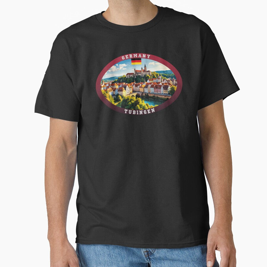 Tubingen Germany Travel by Thistle-TShop Unisex T-shirt, Sweatshirt, Hoodie, Long Sleeve Tee - T-Shirt, Sweatshirt, Hoodie