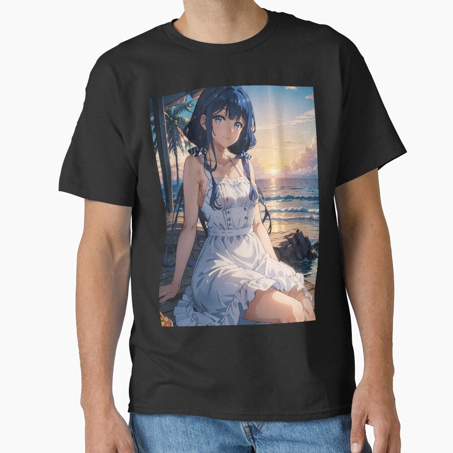 Aki Adagaki White Dress Sunset Masamune kun Revenge Anime by TorbenKuhano Unisex T-shirt, Sweatshirt, Hoodie, Long Sleeve Tee - T-Shirt, Sweatshirt, Hoodie