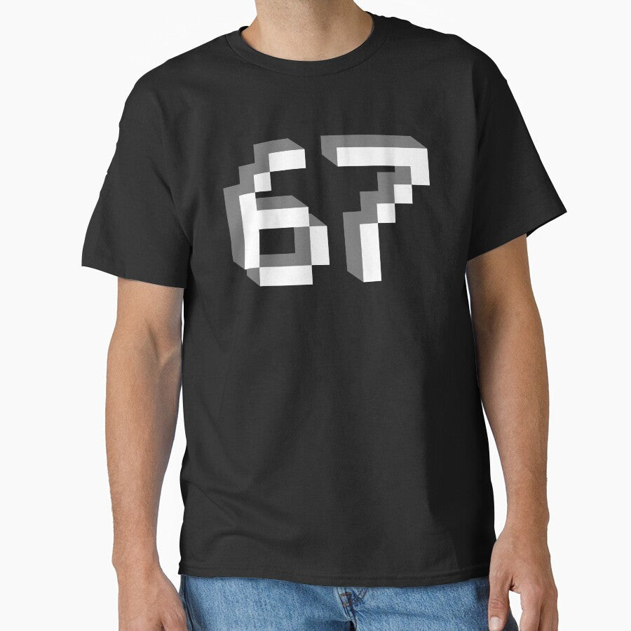 Six Seven 67 Pixel Meme by NosandEdgy Unisex T-shirt, Sweatshirt, Hoodie, Long Sleeve Tee - T-Shirt, Sweatshirt, Hoodie