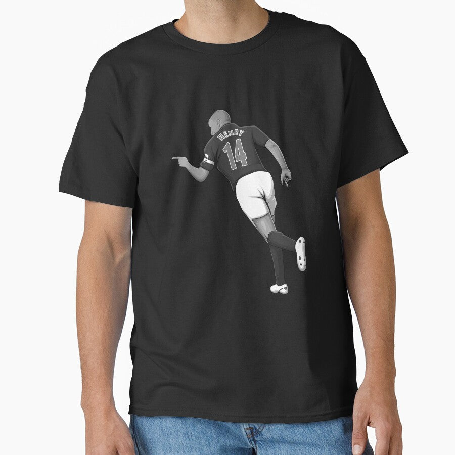 Thierry Henry Black and White Version by Aldduardo Unisex T-shirt, Sweatshirt, Hoodie, Long Sleeve Tee - T-Shirt, Sweatshirt, Hoodie