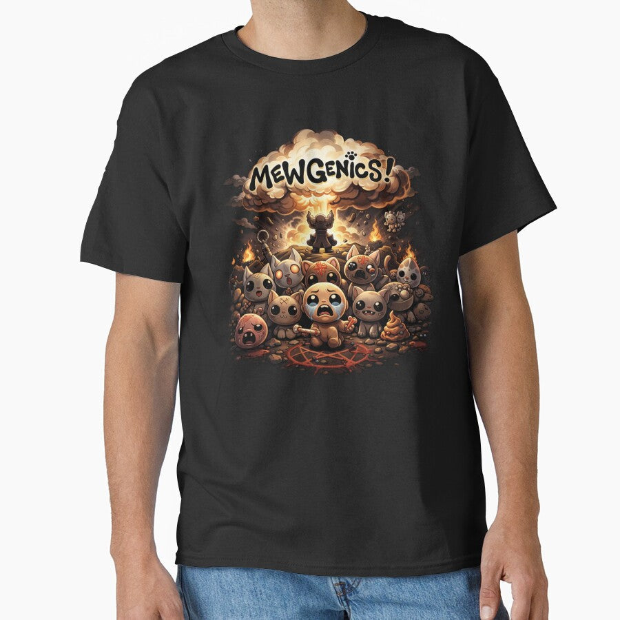Mewgenics x The Binding of Isaac Mashup  Dark Cute Apocalypse Art by DogLord Unisex T-shirt, Sweatshirt, Hoodie, Long Sleeve Tee - T-Shirt, Sweatshirt, Hoodie