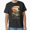 Experience Jazz Culture and Iconic Architecture of New Orleans in Louisiana - Travel Art by turtlestart - T-Shirt, Sweatshirt, Hoodie