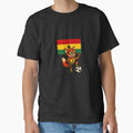 Ghana Football Fox Mascot,  Black Stars Soccer Fan by Right-UR Unisex T-shirt, Sweatshirt, Hoodie, Long Sleeve Tee - T-Shirt, Sweatshirt, Hoodie