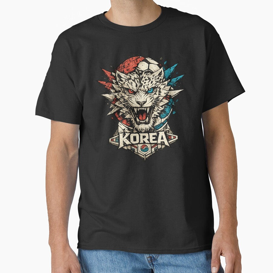 Korea Soccer Tiger | Korean Football Fan Art | Fierce Tiger Mascot Sports Design by JonelCrafts - T-Shirt, Sweatshirt, Hoodie