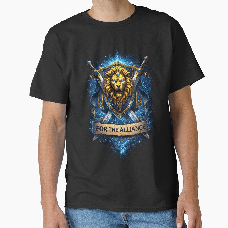For the Alliance  Lion of the Eternal Kingdom by DogLord Unisex T-shirt, Sweatshirt, Hoodie, Long Sleeve Tee - T-Shirt, Sweatshirt, Hoodie