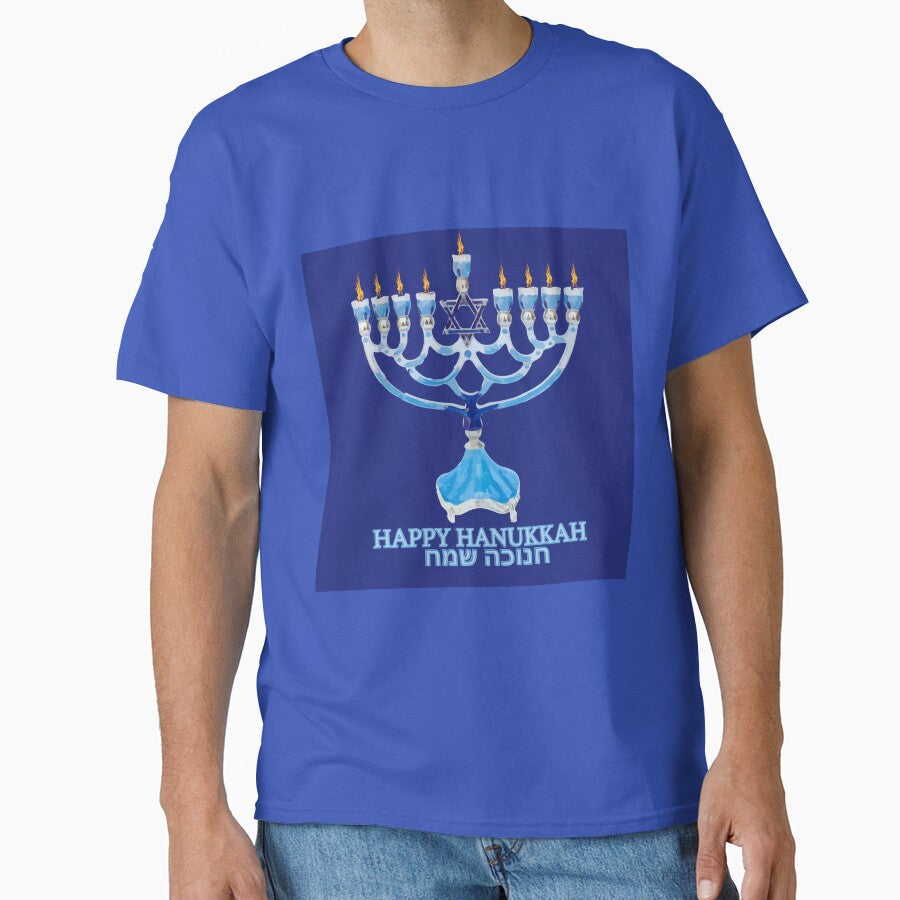 HAPPY HANUKKAH by ARFC007  Unisex T-shirt, Sweatshirt, Hoodie, Long Sleeve Tee - T-Shirt, Sweatshirt, Hoodie