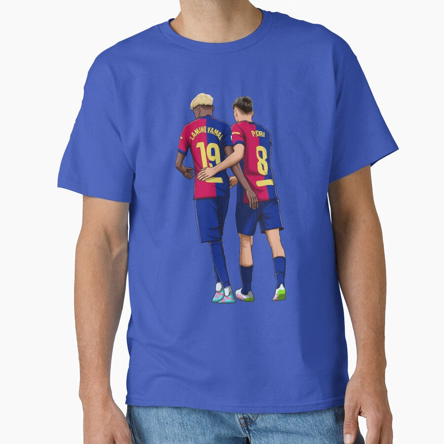 Lamine Yamal and Pedri by Aldduardo Unisex T-shirt, Sweatshirt, Hoodie, Long Sleeve Tee - T-Shirt, Sweatshirt, Hoodie