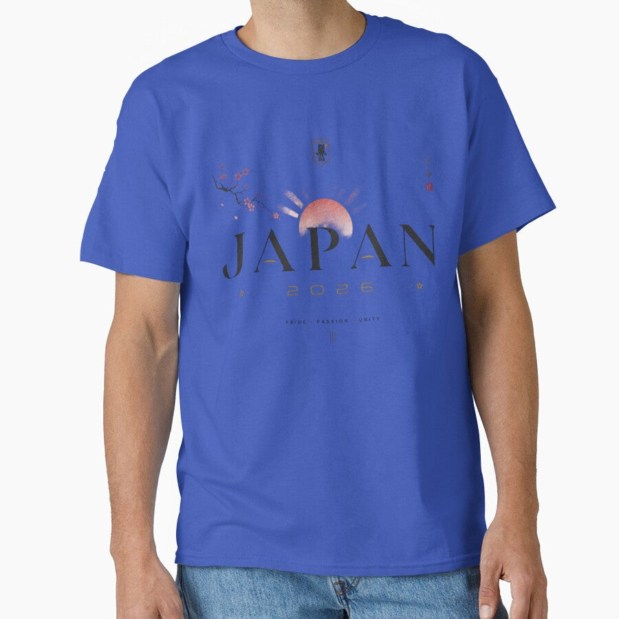 Japan 2026 Football World Cup Glory | Samurai Blue Fan Supporter Shirt by rushaib Unisex T-shirt, Sweatshirt, Hoodie, Long Sleeve Tee - T-Shirt, Sweatshirt, Hoodie