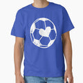 Cute Soccer, Soccer Mom, Gifts for Mom, Soccer Ball Heart, Soccer Team, Game Day, Game Day Soccer Ball by DesignDenDo - T-Shirt, Sweatshirt, Hoodie