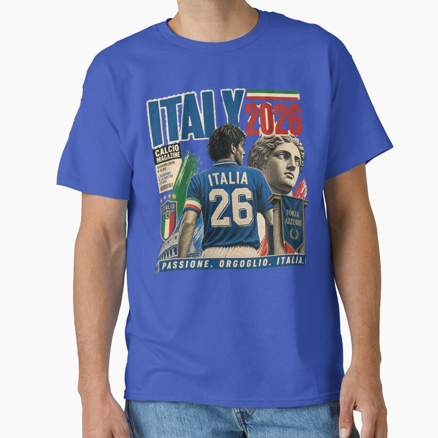 Italy 2026 Football World Cup Glory | Azzurri Fan Supporter Shirt by rushaib Unisex T-shirt, Sweatshirt, Hoodie, Long Sleeve Tee - T-Shirt, Sweatshirt, Hoodie