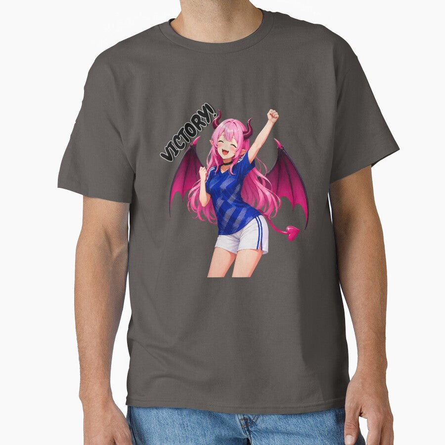 Noxie Victory  Anime Japan Soccer Celebration Demon Girl by NoxieCozyStudio Unisex T-shirt, Sweatshirt, Hoodie, Long Sleeve Tee - T-Shirt, Sweatshirt, Hoodie