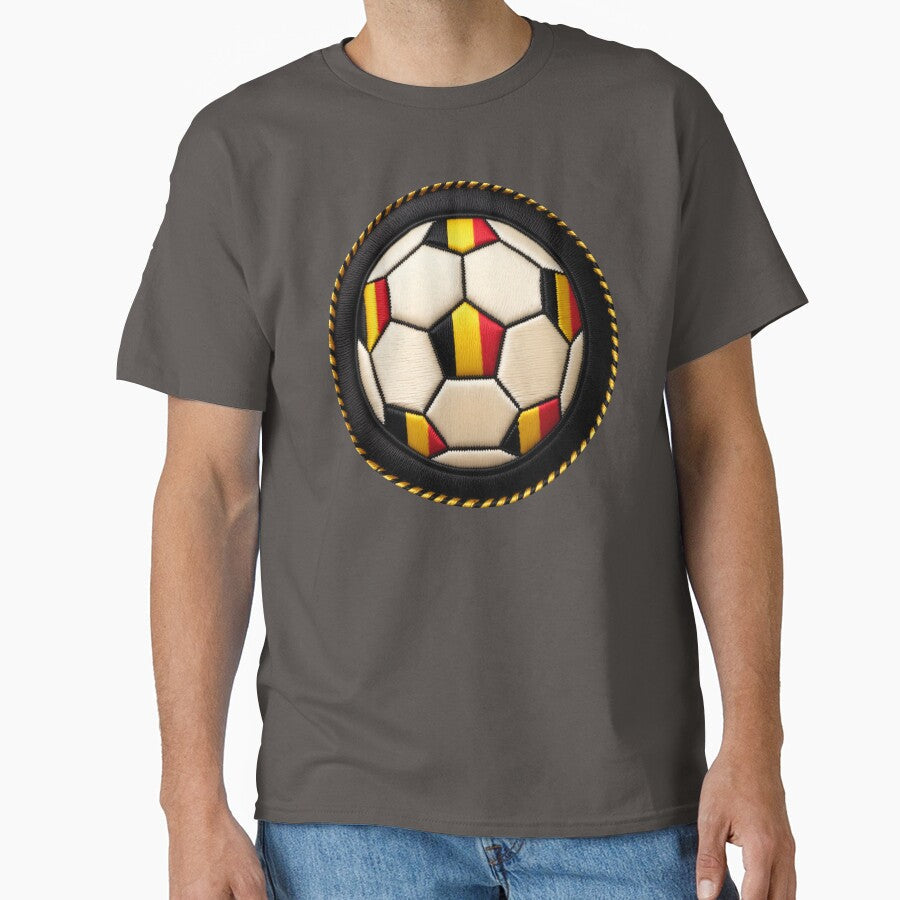 Belgium World Cup Football Patch by Colorlessandco Unisex T-shirt, Sweatshirt, Hoodie, Long Sleeve Tee - T-Shirt, Sweatshirt, Hoodie