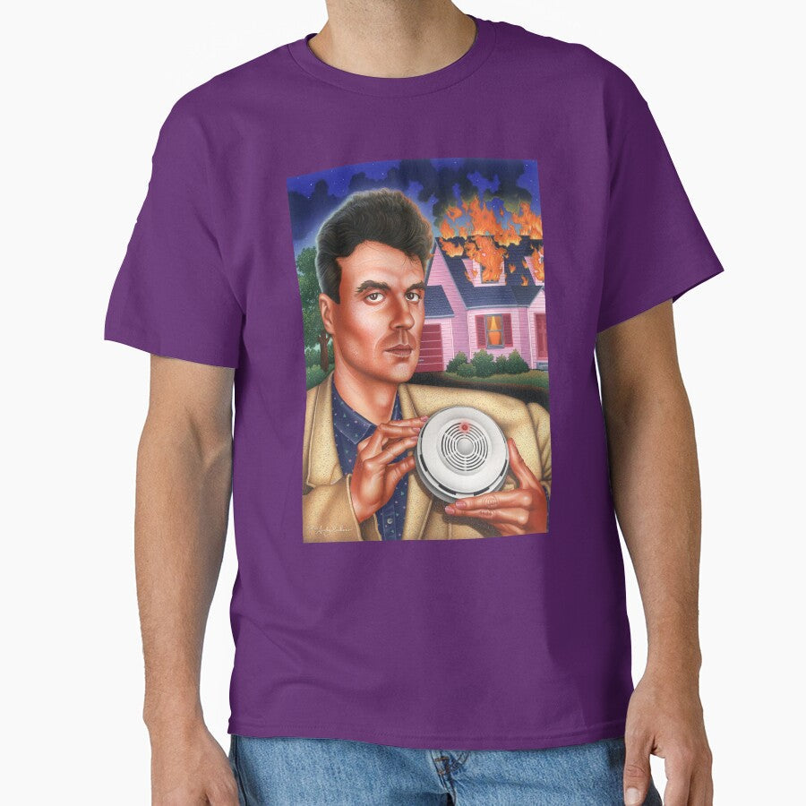David Byrne - Burning Down the House by Andy Lackow Studio Unisex T-shirt, Sweatshirt, Hoodie, Long Sleeve Tee - T-Shirt, Sweatshirt, Hoodie