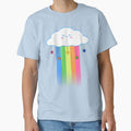Kawaii Rainbow Cat Cloud by DesignsByHumbug Unisex T-shirt, Sweatshirt, Hoodie, Long Sleeve Tee - T-Shirt, Sweatshirt, Hoodie