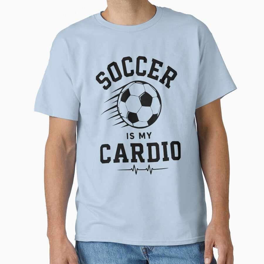 Soccer Is My Cardio | Funny Soccer Player Sports Design by pixiedustpaint Unisex T-shirt, Sweatshirt, Hoodie, Long Sleeve Tee - T-Shirt, Sweatshirt, Hoodie