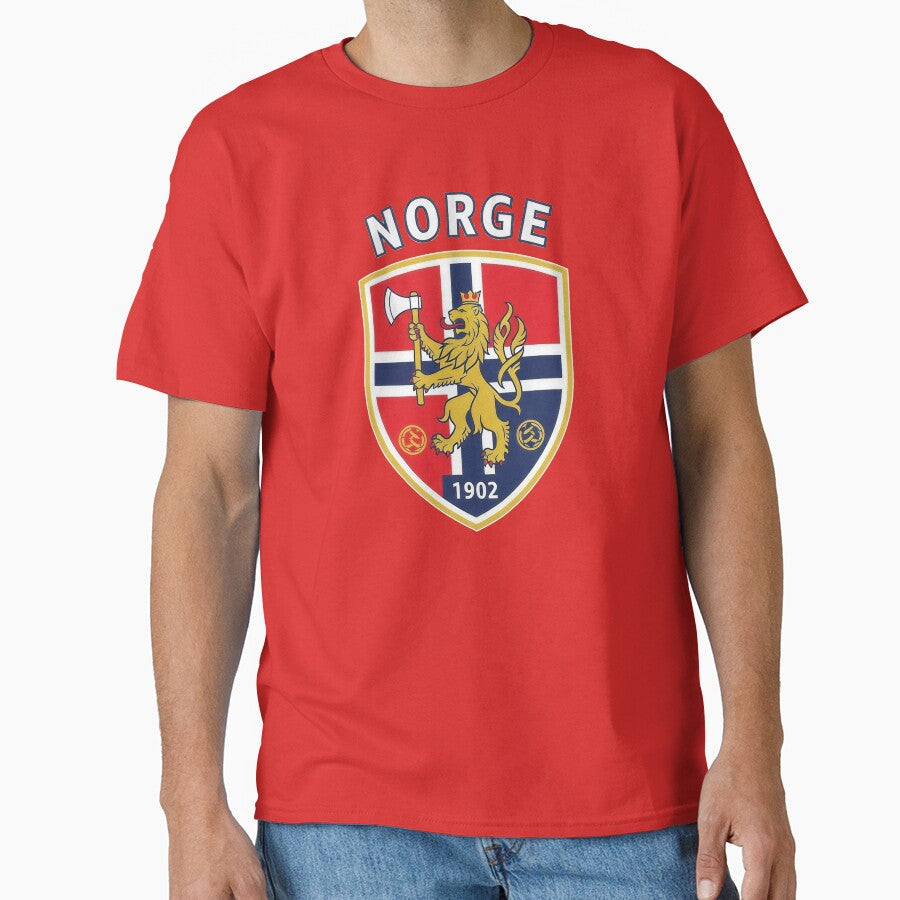 Norway Soccer Royal Crest 1902 by Majorprint Unisex T-shirt, Sweatshirt, Hoodie, Long Sleeve Tee - T-Shirt, Sweatshirt, Hoodie