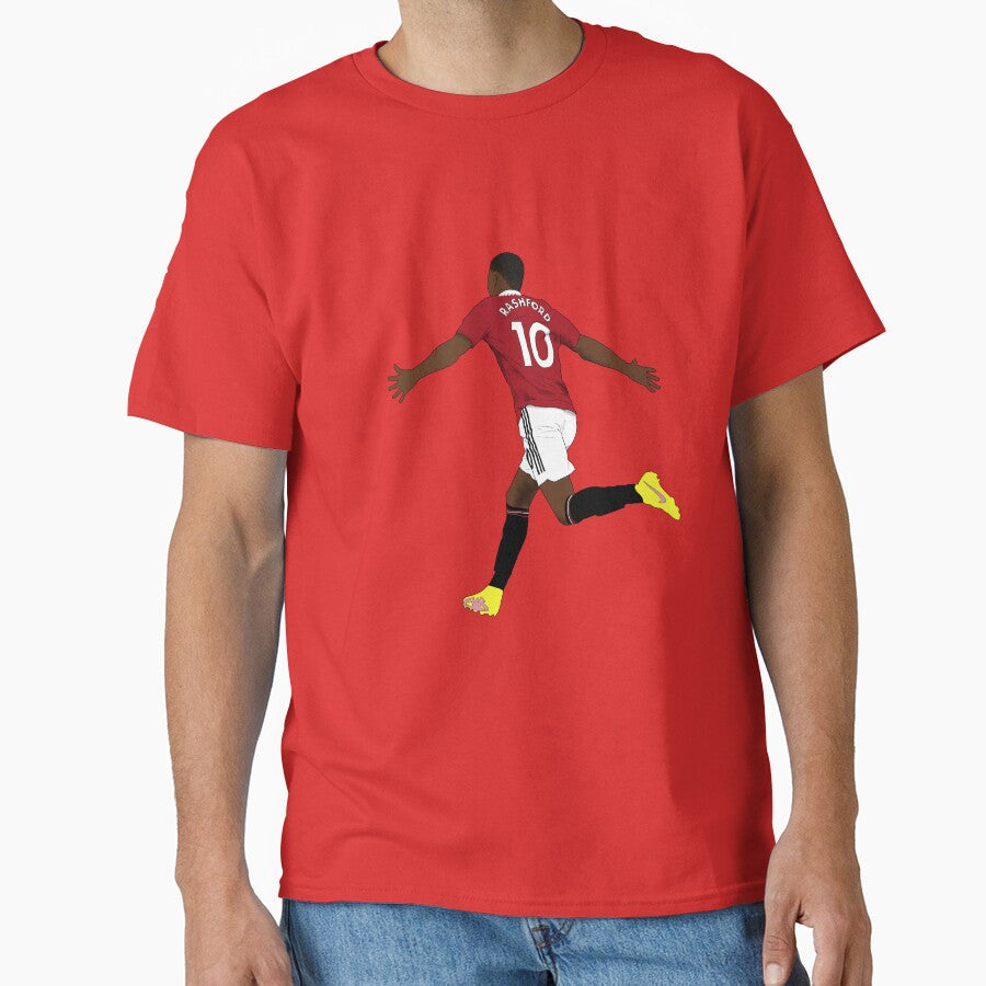 Marcus Rashford Goal Celebration by Hevding Unisex T-shirt, Sweatshirt, Hoodie, Long Sleeve Tee - T-Shirt, Sweatshirt, Hoodie