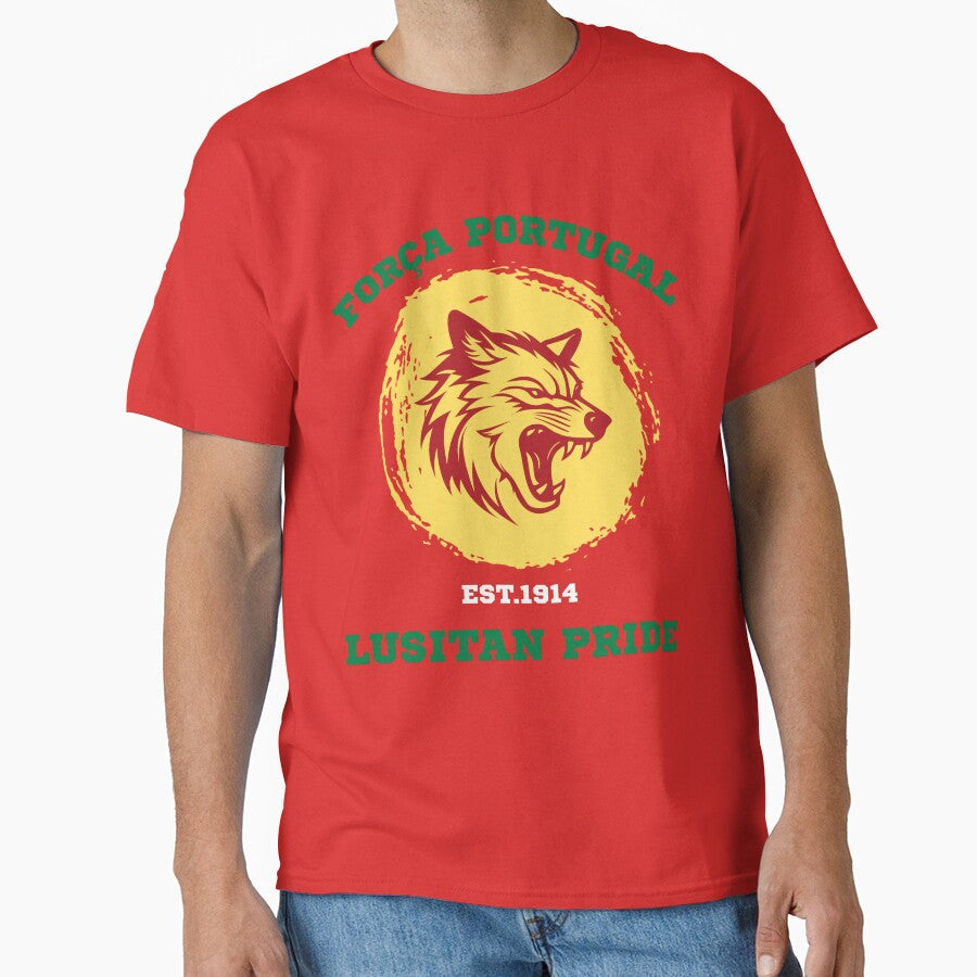 Forca Portugal Wolf Football Fan Graphic by WildTrace Unisex T-shirt, Sweatshirt, Hoodie, Long Sleeve Tee - T-Shirt, Sweatshirt, Hoodie
