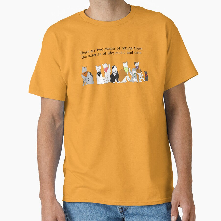 Cats and Music by ayaminlove Unisex T-shirt, Sweatshirt, Hoodie, Long Sleeve Tee - T-Shirt, Sweatshirt, Hoodie
