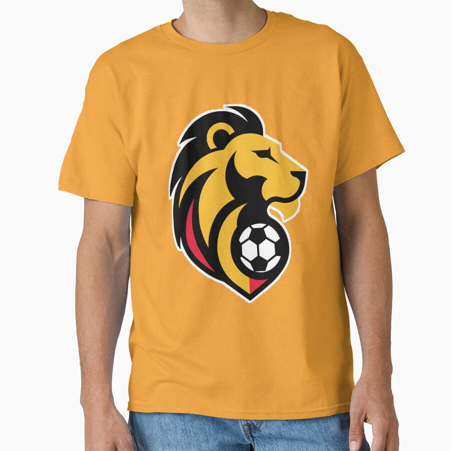 Belgian Soccer Lion Fan Logo by JaaGo PopLab Unisex T-shirt, Sweatshirt, Hoodie, Long Sleeve Tee - T-Shirt, Sweatshirt, Hoodie