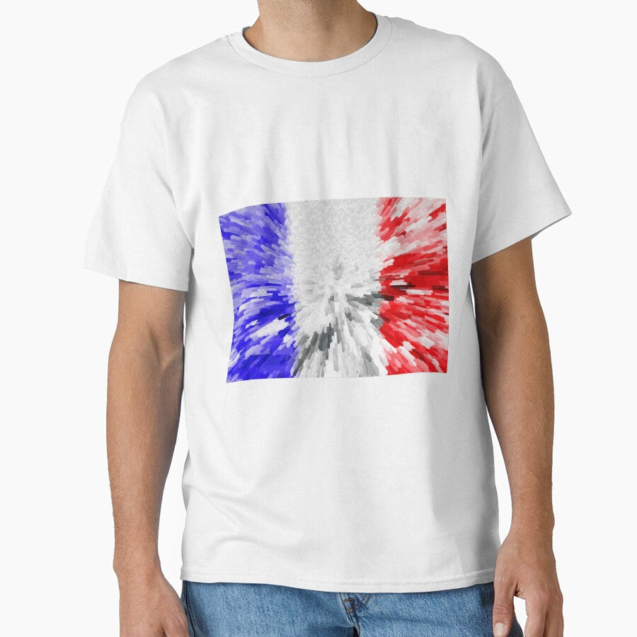 Extruded Flag of France by Dr-Pen Unisex T-shirt, Sweatshirt, Hoodie, Long Sleeve Tee - T-Shirt, Sweatshirt, Hoodie