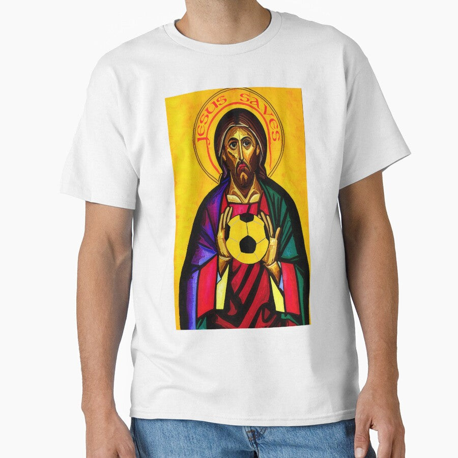 JESUS SAVES the goal (#04) by SolidEarthArt Unisex T-shirt, Sweatshirt, Hoodie, Long Sleeve Tee - T-Shirt, Sweatshirt, Hoodie