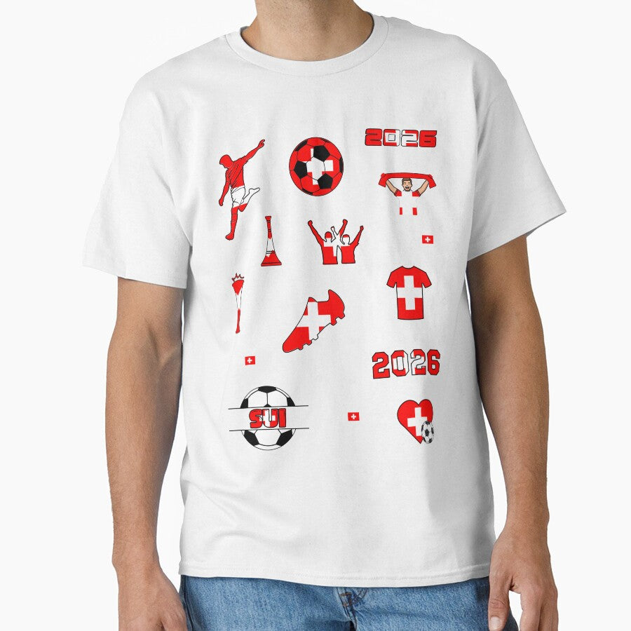 Switzerland 2026 Soccer Collection by FinalScoreClub Unisex T-shirt, Sweatshirt, Hoodie, Long Sleeve Tee - T-Shirt, Sweatshirt, Hoodie