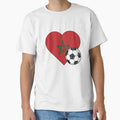 Morocco Soccer Heart Design by FinalScoreClub Unisex T-shirt, Sweatshirt, Hoodie, Long Sleeve Tee - T-Shirt, Sweatshirt, Hoodie