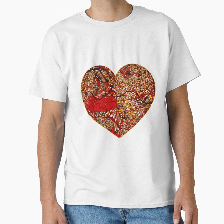Berlin Heart Map  German Football Inspired City Art by BottleGnome Unisex T-shirt, Sweatshirt, Hoodie, Long Sleeve Tee - T-Shirt, Sweatshirt, Hoodie