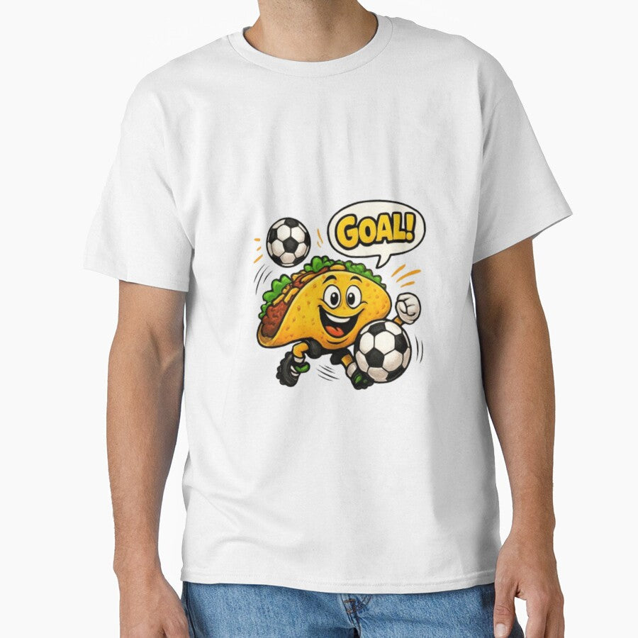 Funny Taco Soccer Goal Sticker by Pixanova Unisex T-shirt, Sweatshirt, Hoodie, Long Sleeve Tee - T-Shirt, Sweatshirt, Hoodie
