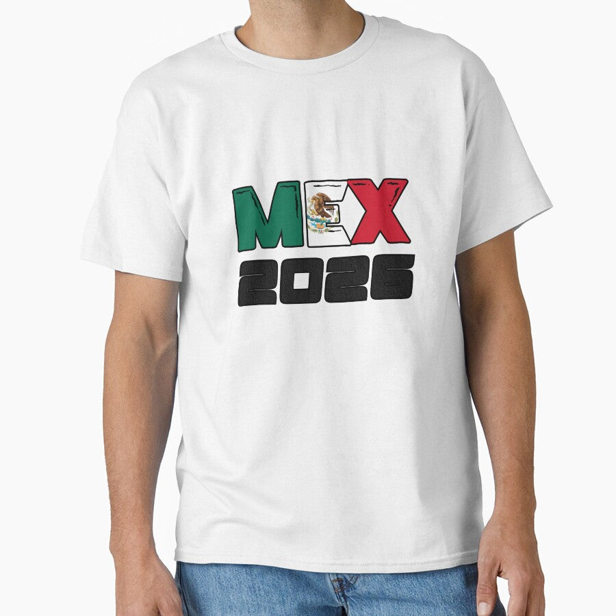 Mexico 2026 Fan Text by FinalScoreClub Unisex T-shirt, Sweatshirt, Hoodie, Long Sleeve Tee - T-Shirt, Sweatshirt, Hoodie