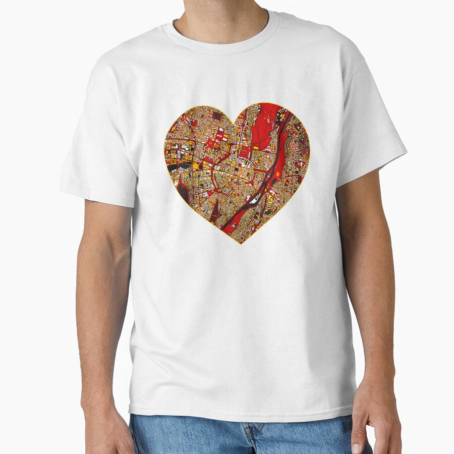 Munich Heart Map  German Football Inspired City Art by BottleGnome Unisex T-shirt, Sweatshirt, Hoodie, Long Sleeve Tee - T-Shirt, Sweatshirt, Hoodie