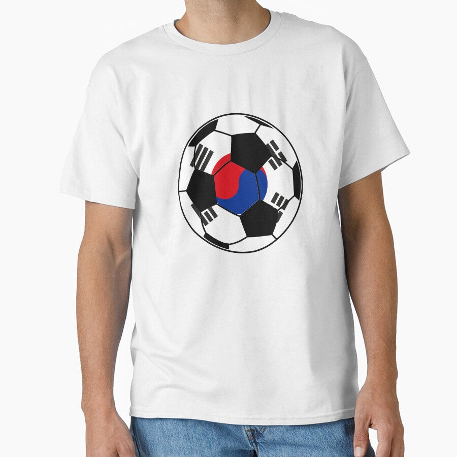 South Korea Flag Soccer Ball by FinalScoreClub Unisex T-shirt, Sweatshirt, Hoodie, Long Sleeve Tee - T-Shirt, Sweatshirt, Hoodie