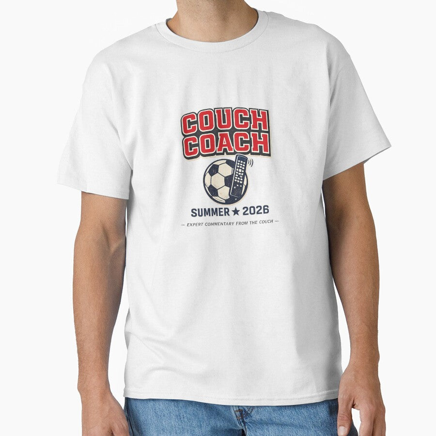 Couch Coach Funny Soccer Watch Party by Divertix Unisex T-shirt, Sweatshirt, Hoodie, Long Sleeve Tee - T-Shirt, Sweatshirt, Hoodie