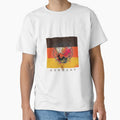 Germany football fan flag and ball by Ecmoprints Unisex T-shirt, Sweatshirt, Hoodie, Long Sleeve Tee - T-Shirt, Sweatshirt, Hoodie