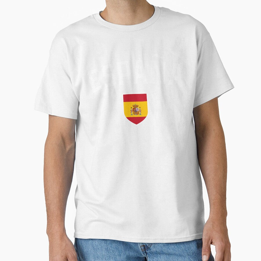 Spain Sports Fans Classic Flag Shield National Team Support by el-em-cee Unisex T-shirt, Sweatshirt, Hoodie, Long Sleeve Tee - T-Shirt, Sweatshirt, Hoodie