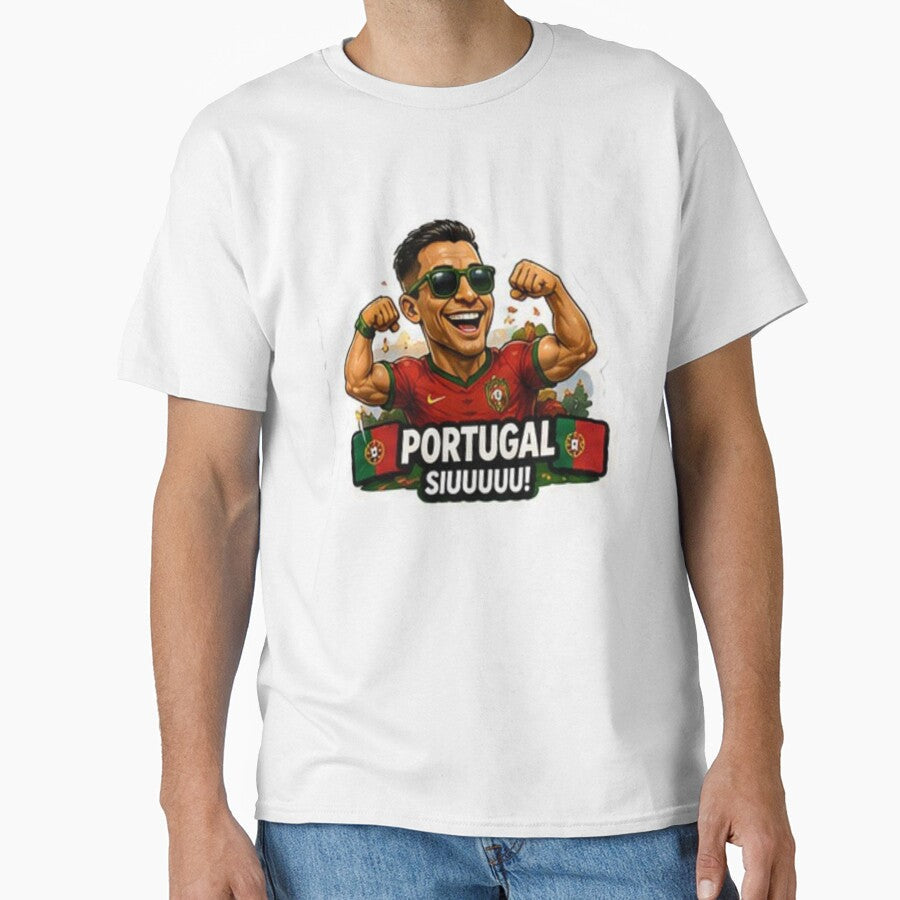 Funny Portugal Soccer Supporter Sticker by Pixanova Unisex T-shirt, Sweatshirt, Hoodie, Long Sleeve Tee - T-Shirt, Sweatshirt, Hoodie