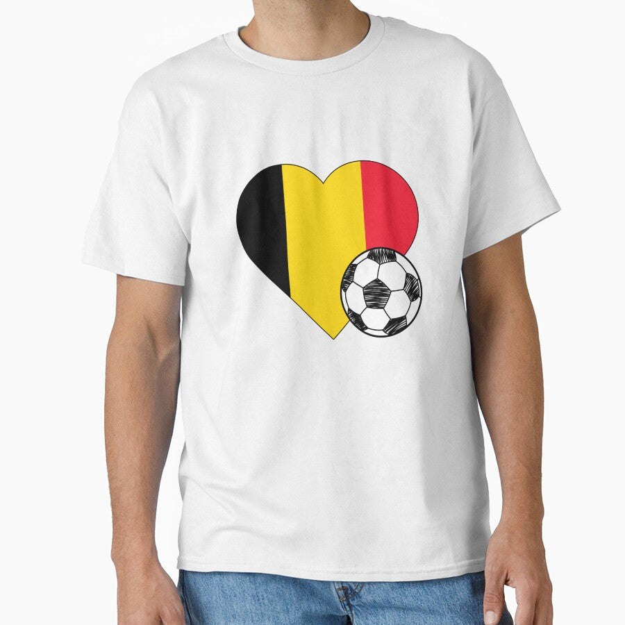 Belgium Soccer Heart Design by FinalScoreClub Unisex T-shirt, Sweatshirt, Hoodie, Long Sleeve Tee - T-Shirt, Sweatshirt, Hoodie