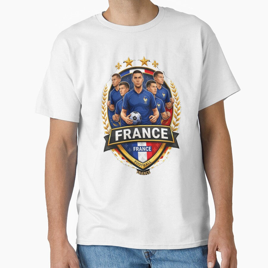 French Football Team Crest- Vintage Style Emblem by digitalbob60 Unisex T-shirt, Sweatshirt, Hoodie, Long Sleeve Tee - T-Shirt, Sweatshirt, Hoodie