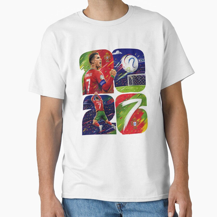 Cristiano Ronaldo Portugal 2026 Football by ravuh Unisex T-shirt, Sweatshirt, Hoodie, Long Sleeve Tee - T-Shirt, Sweatshirt, Hoodie