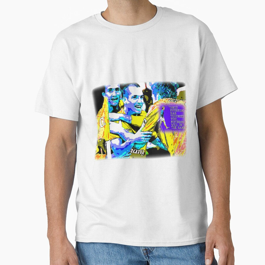 Goal celebration at Goodison. by Michael Oldfield Unisex T-shirt, Sweatshirt, Hoodie, Long Sleeve Tee - T-Shirt, Sweatshirt, Hoodie