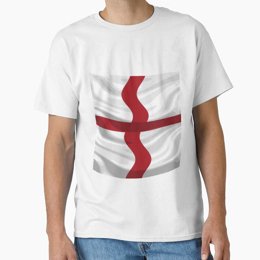 Stylized Flag Of England St George Cross by taiche Unisex T-shirt, Sweatshirt, Hoodie, Long Sleeve Tee - T-Shirt, Sweatshirt, Hoodie
