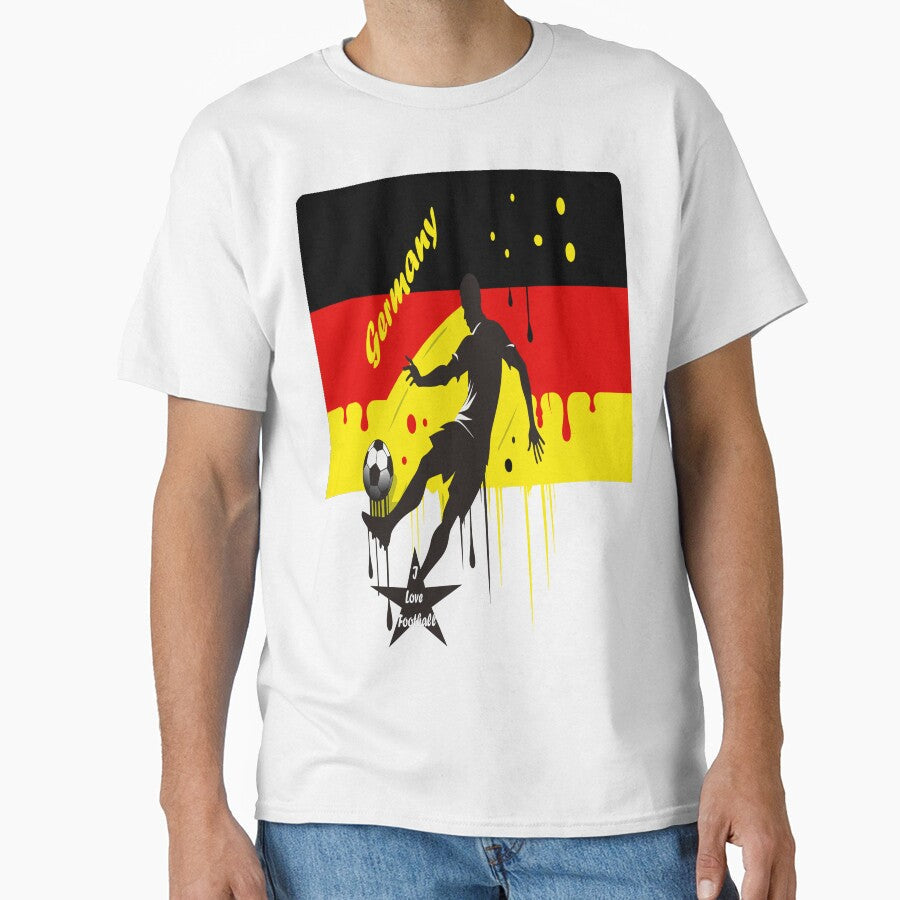 Germany: A Passion for Football by AgarutanPrint Unisex T-shirt, Sweatshirt, Hoodie, Long Sleeve Tee - T-Shirt, Sweatshirt, Hoodie