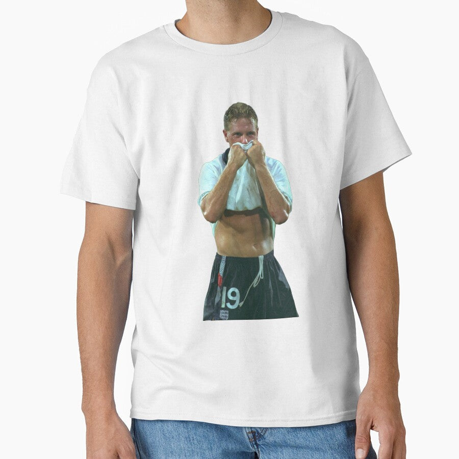 Paul Gascoigne Crying T-Shirt, Italia 90 England Football Shirt, Retro England Soccer Tee, Vintage World Cup Graphic T-Shirt, Three Lions Fan Gift by ToastDesign - T-Shirt, Sweatshirt, Hoodie